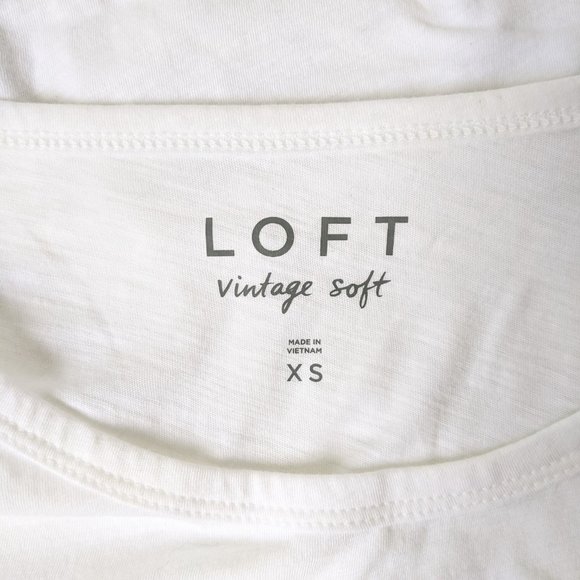 LOFT White Tee with Cotton Lace Details - Picture 5 of 10